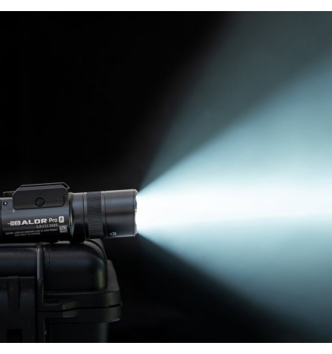 OLIGHT Linterna LED para arma corta con puntero verde Baldr Pro R 1.350 lúmenes