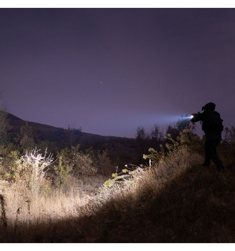 OLIGHT Linterna LED para arma corta con puntero verde Baldr Pro R 1.350 lúmenes