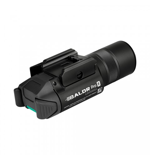 OLIGHT Linterna LED para arma corta con puntero verde Baldr Pro R 1.350 lúmenes