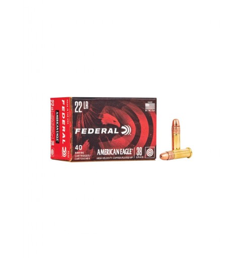 MUNICION FEDERAL AMERICAN EAGLE 22LR - 38 grains CPHP