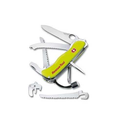 VICTORINOX NAVAJA DE RESCATE FLUORESCENTE, CON FUNDA 13 FUNCIONES