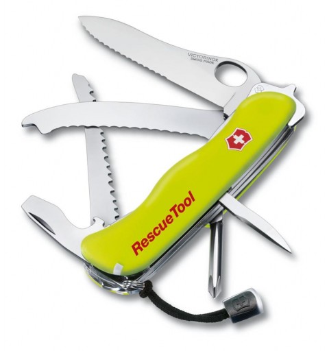 VICTORINOX NAVAJA DE RESCATE FLUORESCENTE, CON FUNDA 13 FUNCIONES