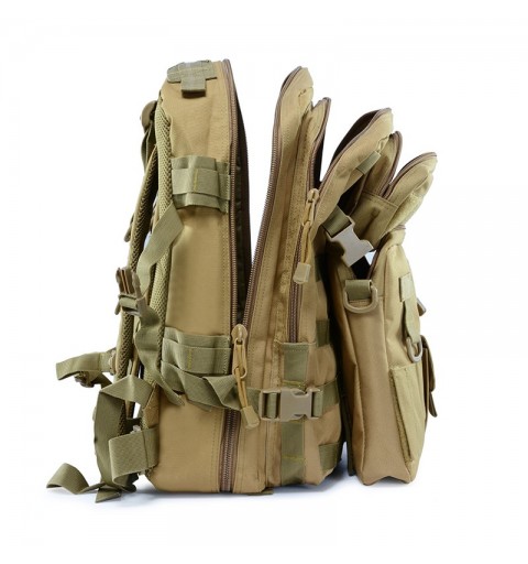 MOCHILA TACTICA 45 L 900D 42*32*25 NEGRA + BOLSILLOS DESMONTABLES