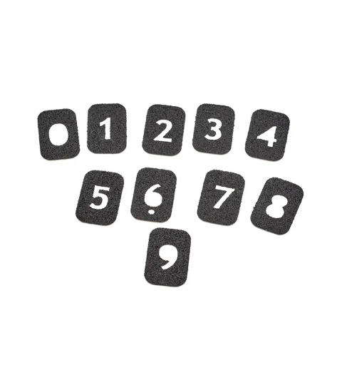 EEMANN TECH JUEGO DE NUMEROS ADHESIVOS PARA CARGADOR