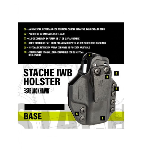 FUNDA BLACKHAWK! STACHE IWB GLOCK 19