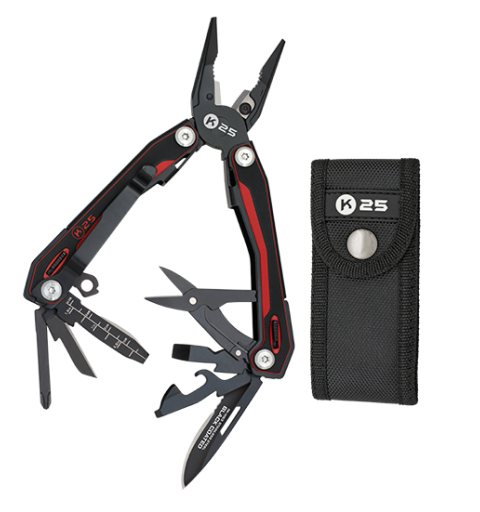 ALICATE MULTIUSOS K25 G10 ROJO/NEGRO