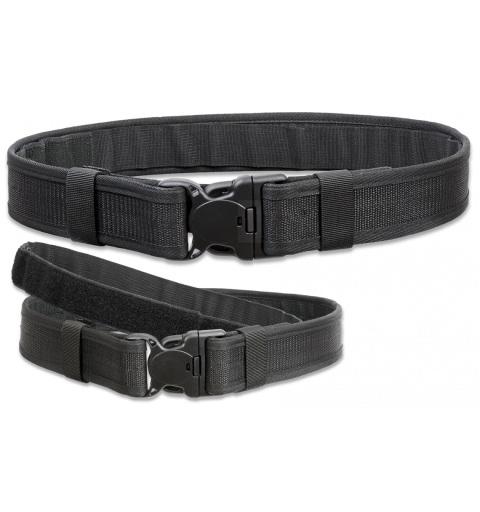 CINTURON POLICIAL RIGIDO DOBLE/VELCRO NEGRO TALLA 160x5 CM