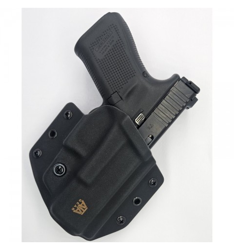 FUNDA ATA HIT FACTOR V1 GLOCK 19/19X/45 OWB  EXTERIOR NEGRA DIESTRO