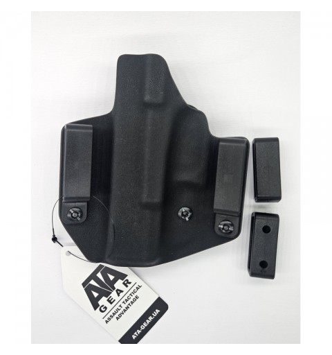 FUNDA ATA HIT FACTOR V1 GLOCK 19/19X/45 OWB  EXTERIOR NEGRA DIESTRO