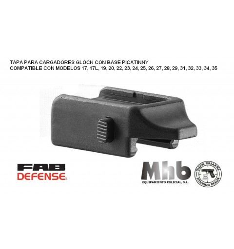 FAB DEFENSA TAPA CARGADOR GLOCK CON PICATINNY