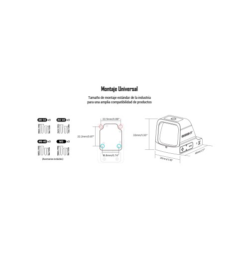 OSIGHT X GN VISOR DE PUNTO VERDE MULTIRETICULA