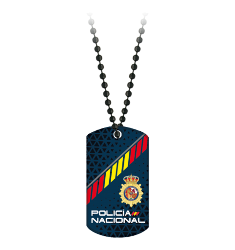 CHAPA COLGAR POLICIA NACIONAL CON CADENA 3D
