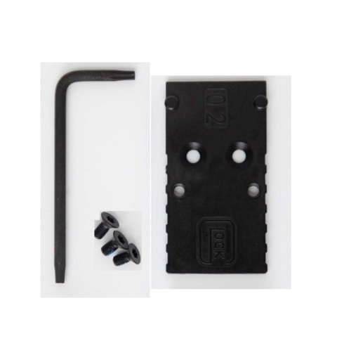 PLACA MONTURA GLOCK MOS-02 / ADAPTER PLATE MOS 02 SET/PKG (including screws)