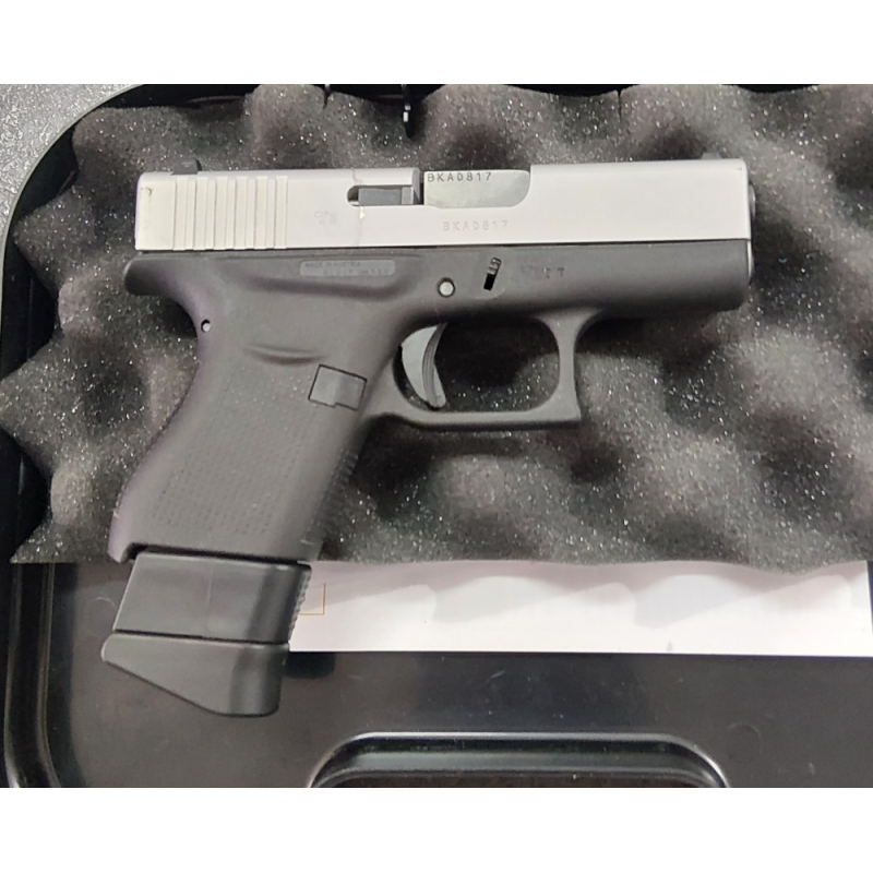 GLOCK 43 SILVER SLIDE 9X19...