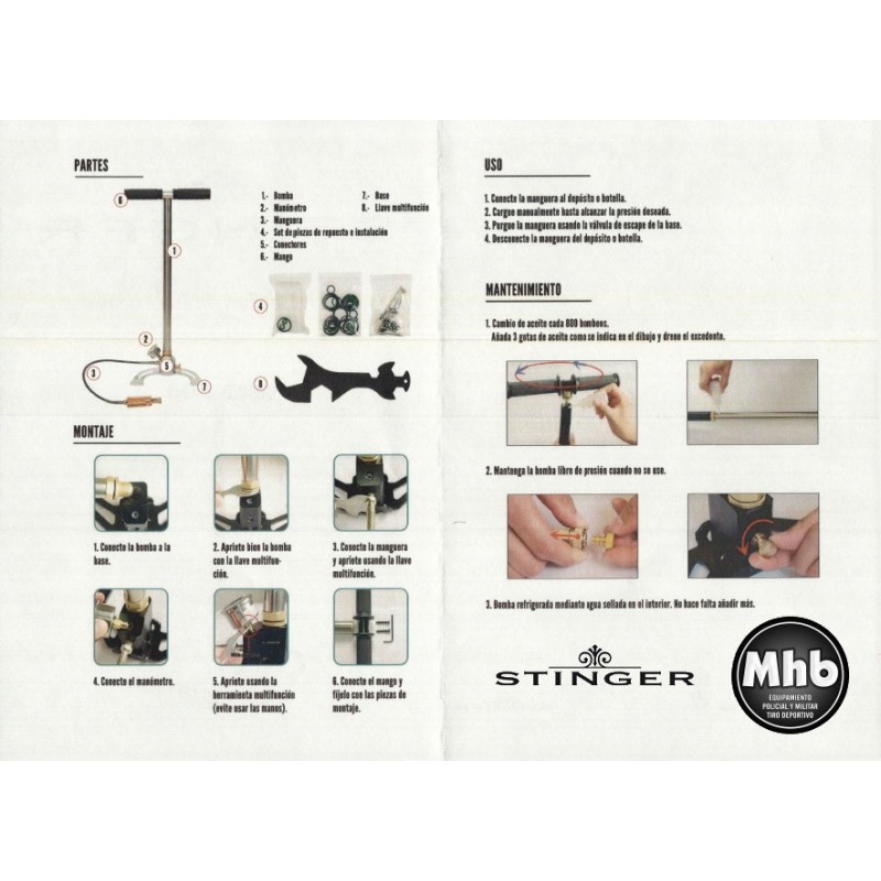 BOMBA MANUAL 3 FASES STINGER PARA PCP