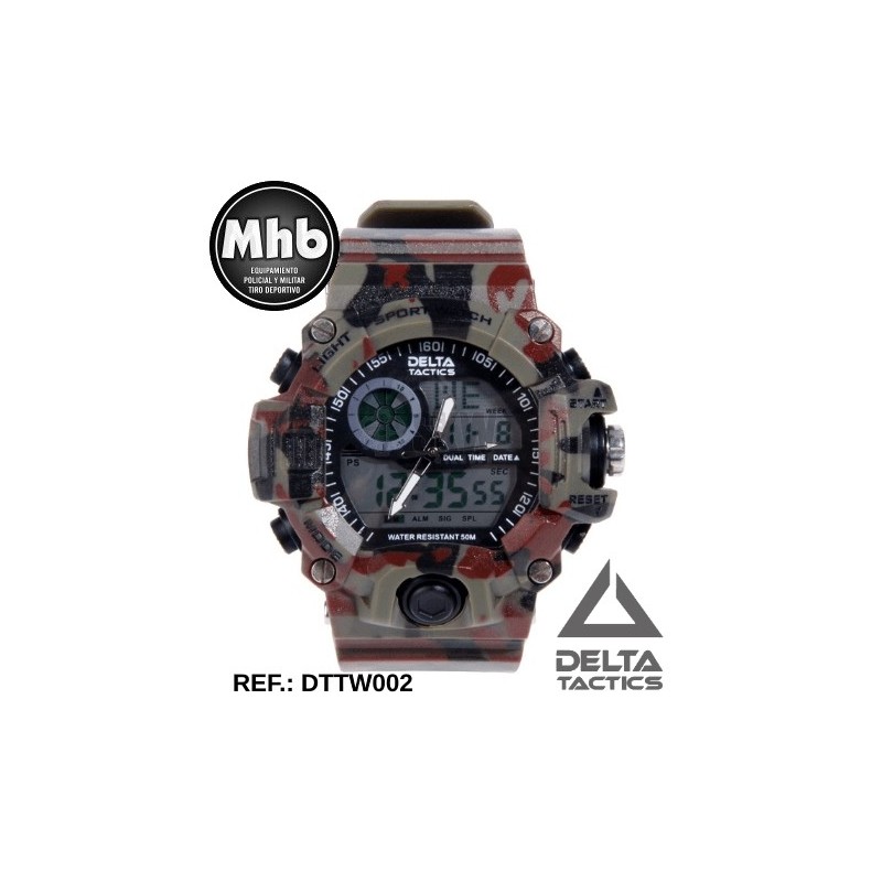 RELOJ MULTIFUNCION DELTA TACTICS NEGRO
