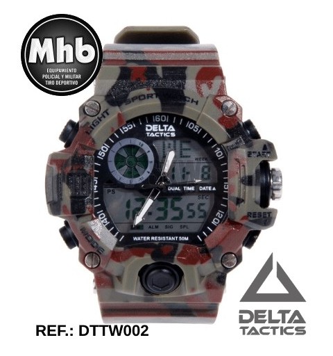 RELOJ MULTIFUNCION DELTA TACTICS NEGRO