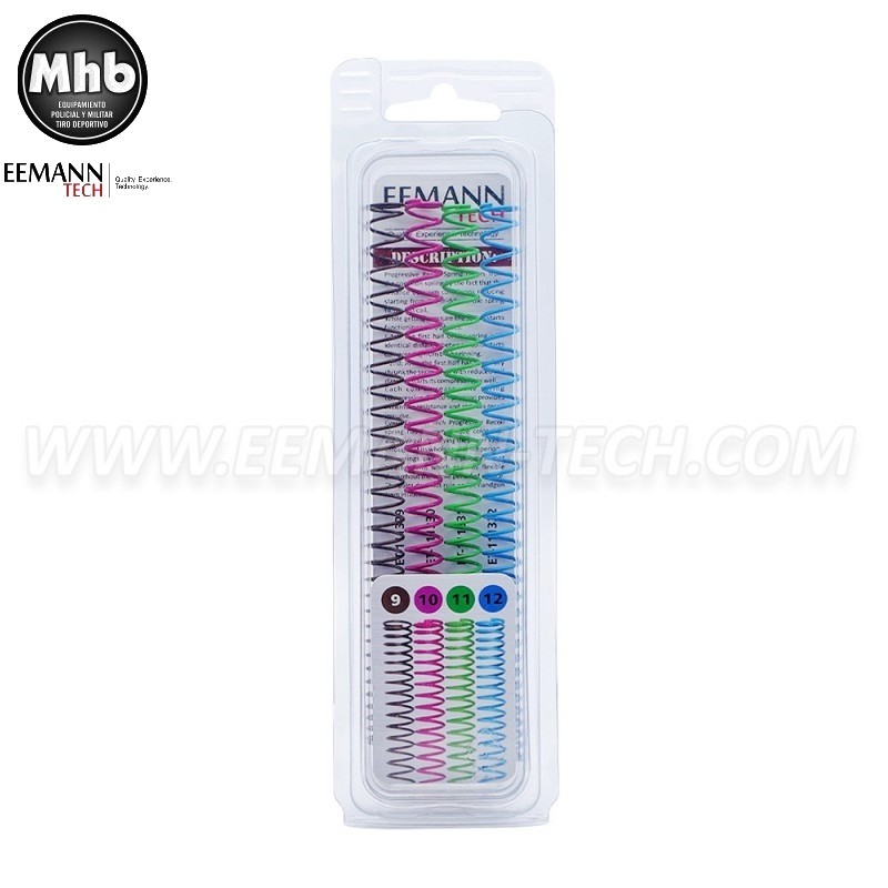 EEMANN TECH PAQUETE DE MUELLES PROGRESIVOS PARA 1911/2011 5" Y CLONES STANDAR MINOR