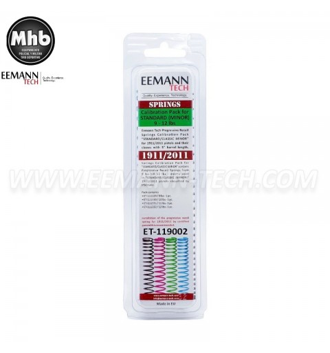 EEMANN TECH PAQUETE DE MUELLES PROGRESIVOS PARA 1911/2011 5" Y CLONES STANDAR MINOR