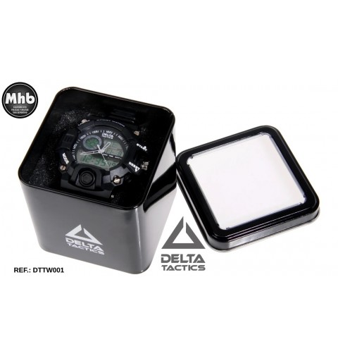 RELOJ MULTIFUNCION DLTA TACTICS NEGRO