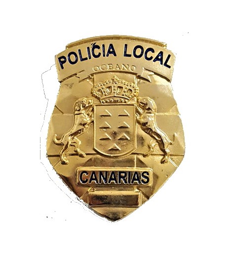 PLACA METALICA PARA CARTERA DE POLICIA LOCAL CANARIA