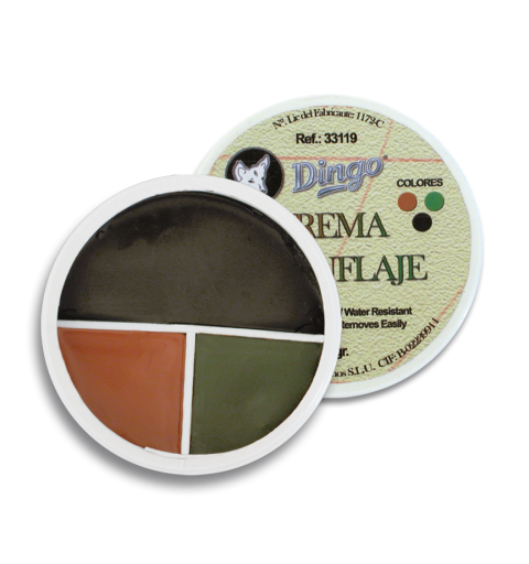 Pintura camuflaje. Tarro 3 colores. 30g