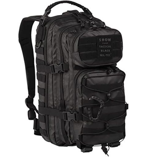 MIL TEC MOCHILA TACTICA ASSAULT PACK SM NEGRA 20 LITROS